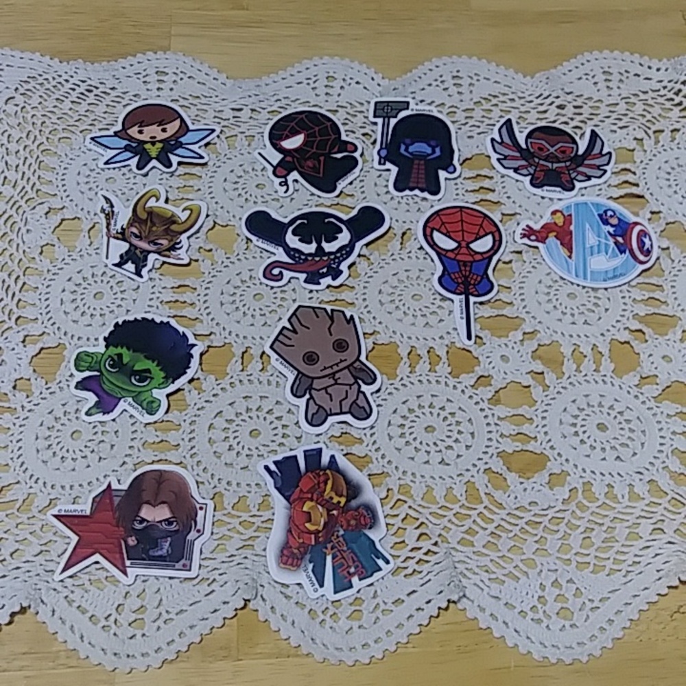 Superhero stickers for crafts, lockers, skateboards, etc.